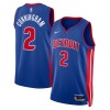 Män Detroit Pistons Tröja Cade Cunningham 2 Nike 2022-23 Icon Edition Blå Swingman